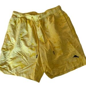 Tommy Bahama Relax Tropical Yellow‎ Lined Swim Trunks Size Small